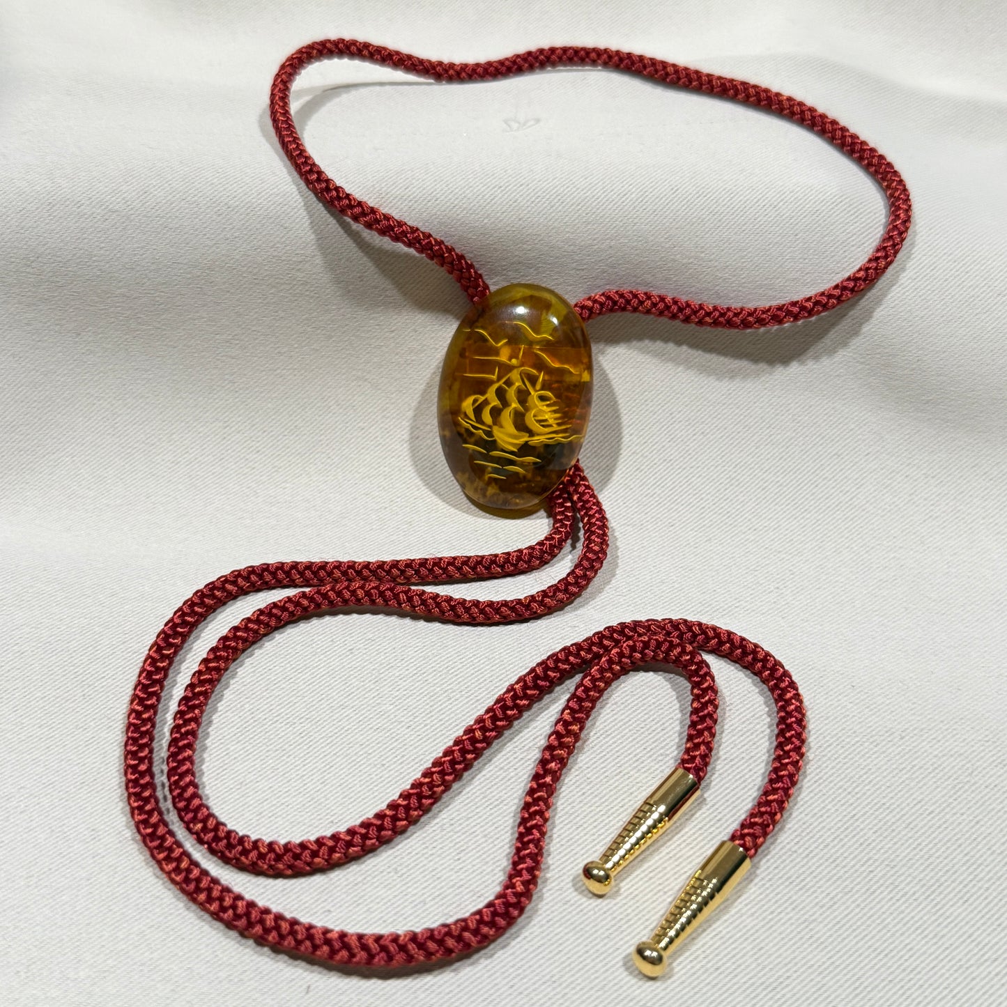 "Golden Harbor" Vintage Bolo Tie