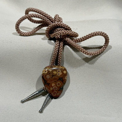 "Jasper Blooms" Vintage Bolo Tie