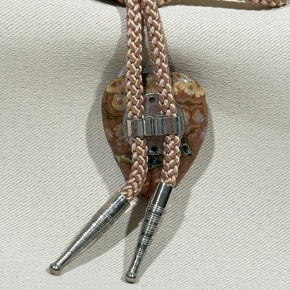 "Jasper Blooms" Vintage Bolo Tie