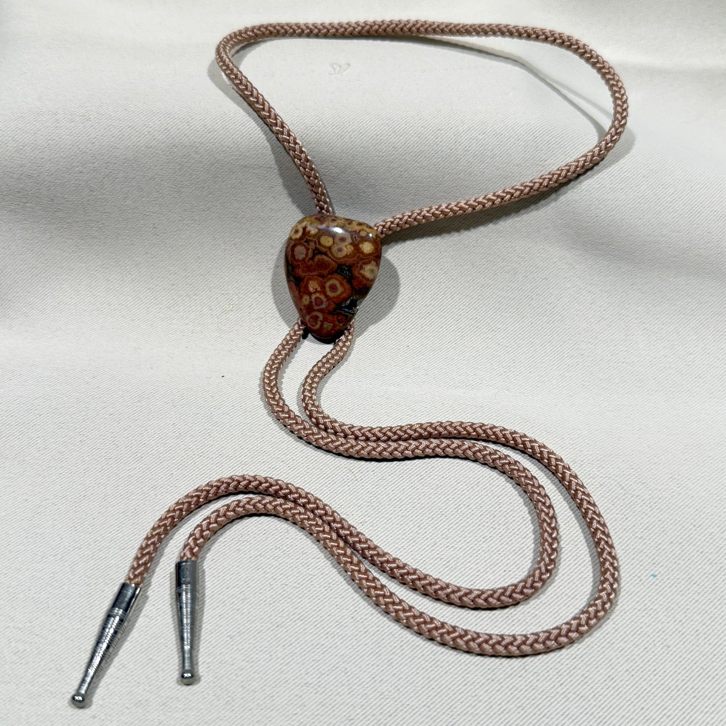 "Jasper Blooms" Vintage Bolo Tie