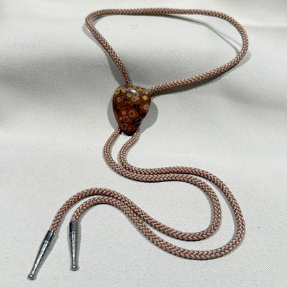"Jasper Blooms" Vintage Bolo Tie