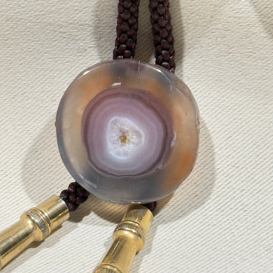 "Lavender Geode" Vintage Bolo Tie