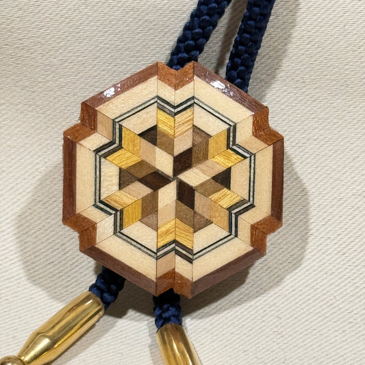 "Hakone Yosegi" Vintage Bolo Tie