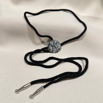 "Snowfall Static" Vintage Bolo Tie