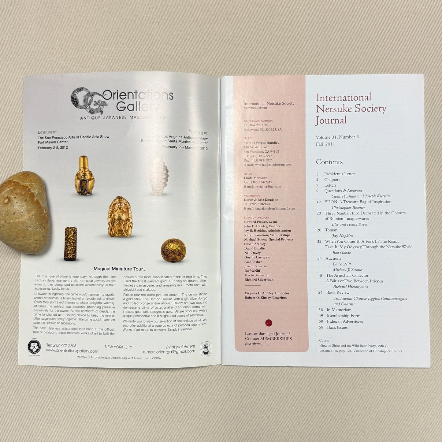"International Netsuke Society Journal"