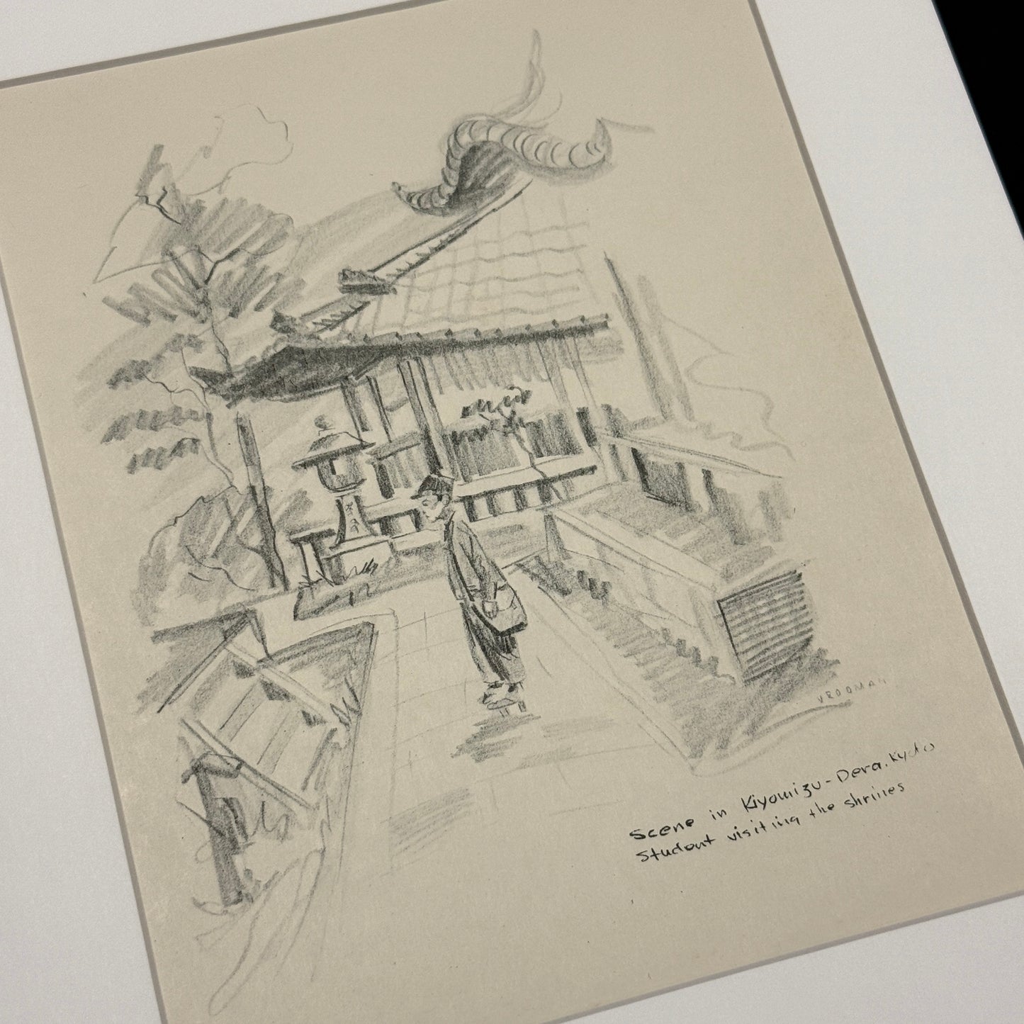 "Kiyomizu-Dera" - Vintage Matted Print