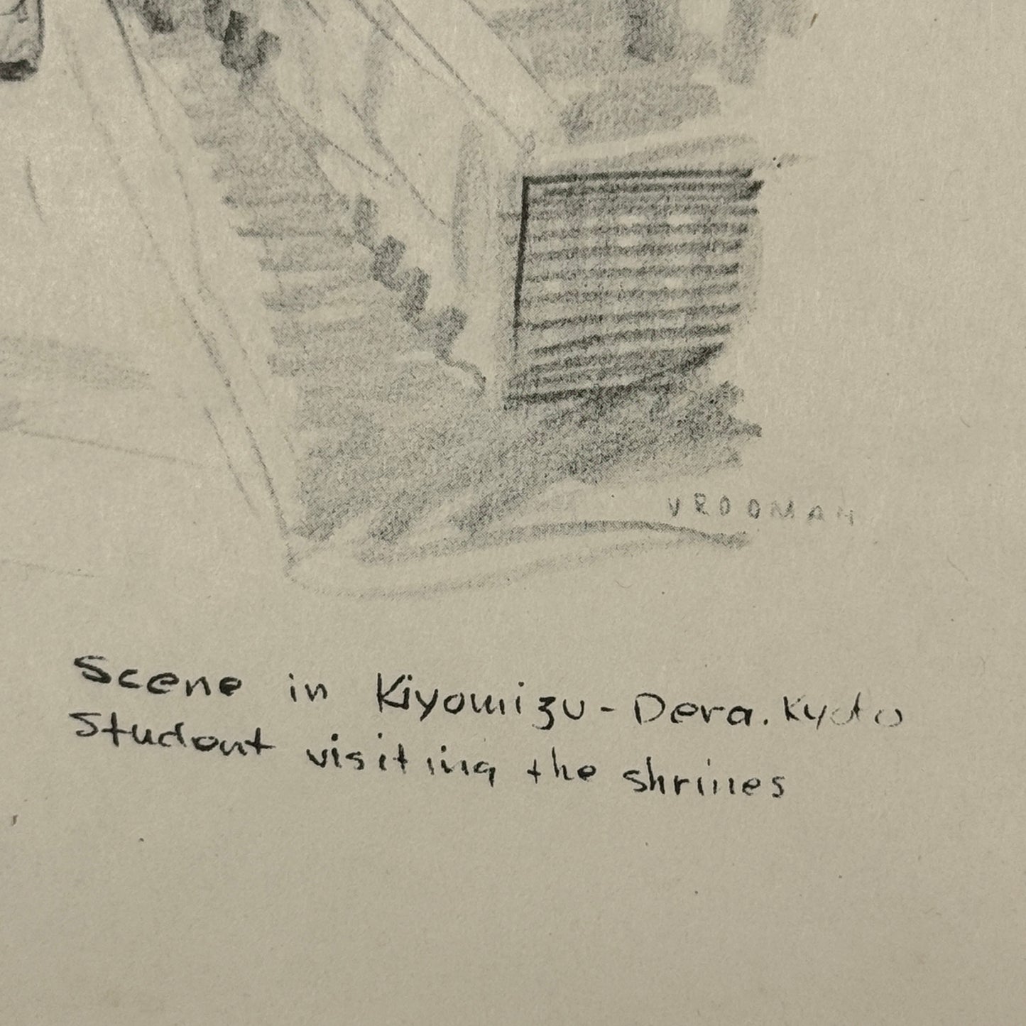 "Kiyomizu-Dera" - Vintage Matted Print