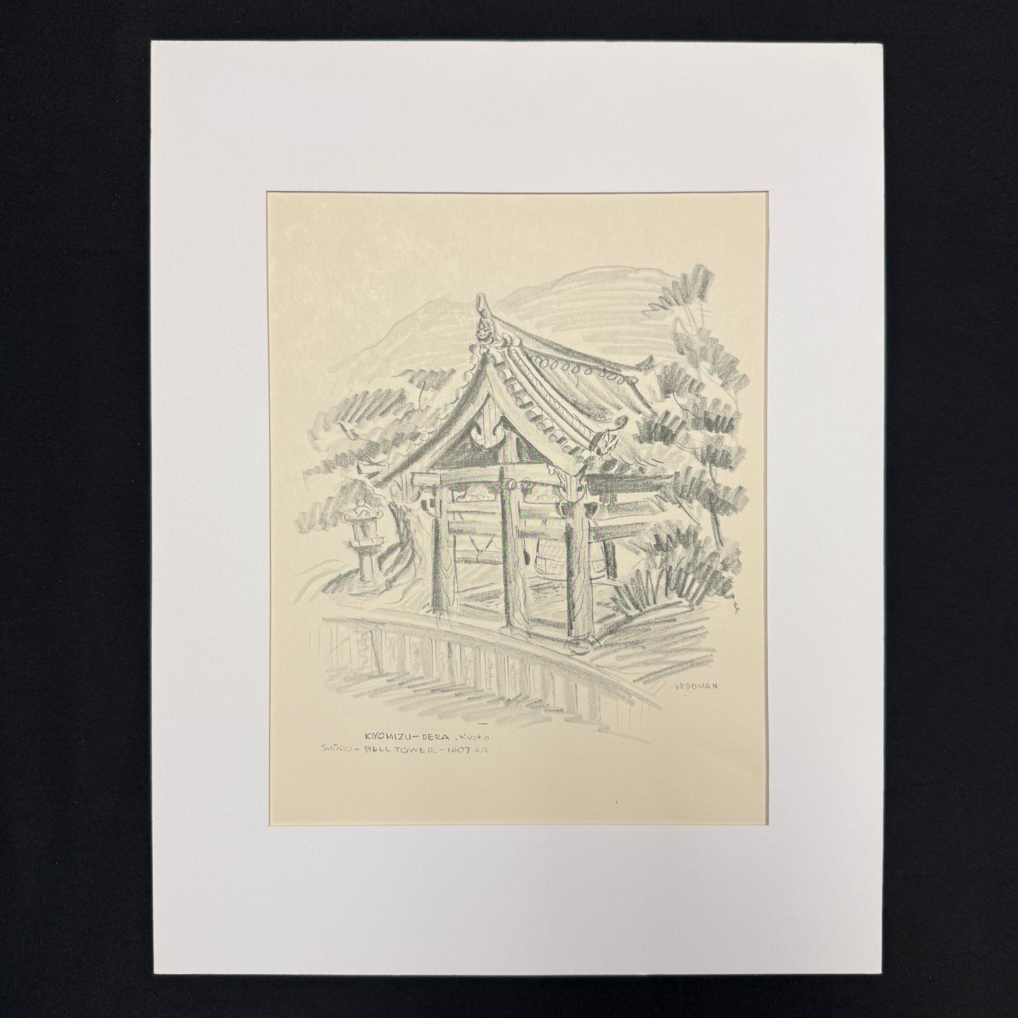"Bell Tower" - Vintage Matted Print