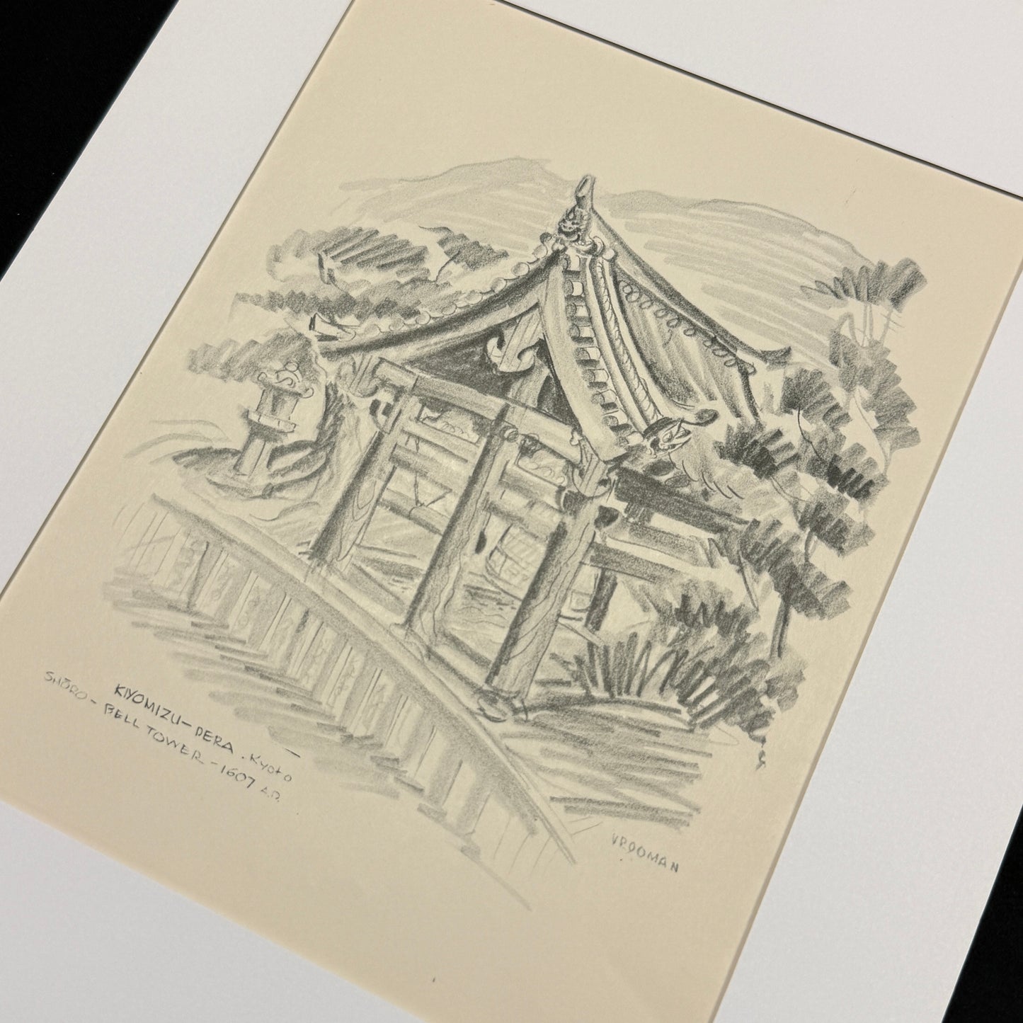 "Bell Tower" - Vintage Matted Print