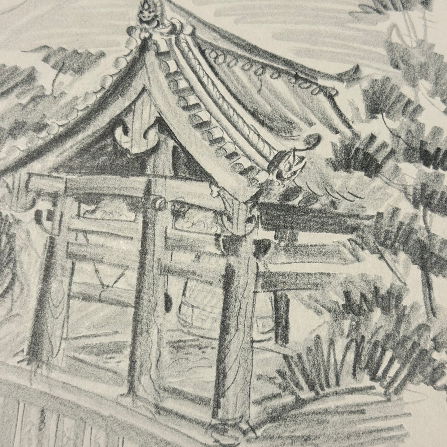 "Bell Tower" - Vintage Matted Print