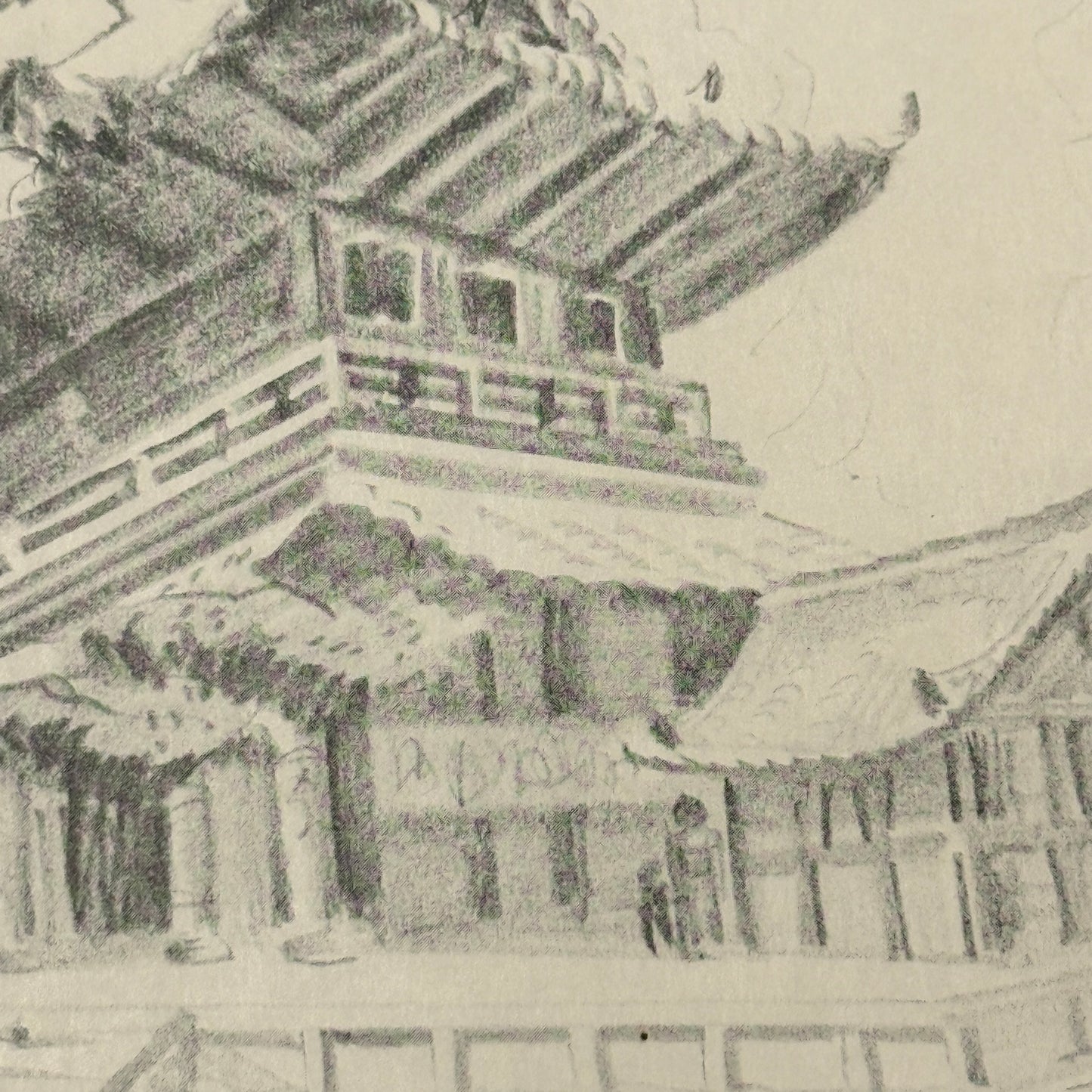 "Sanmon of the Nanzen-ji" - Vintage Matted Print