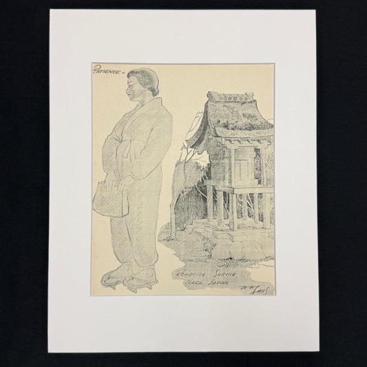 "Roadside Shrine" - Vintage Matted Print