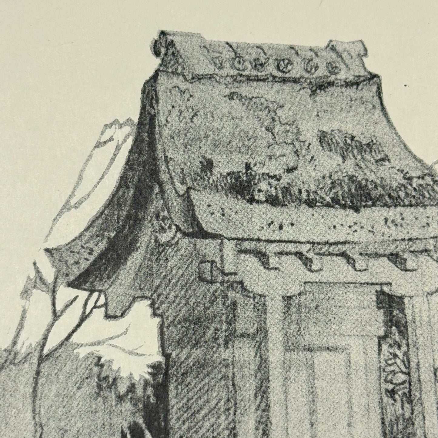 "Roadside Shrine" - Vintage Matted Print