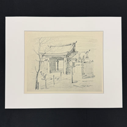 "Nanko Temple" - Vintage Matted Print