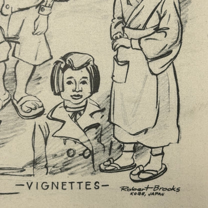 "Vignettes" - Vintage Matted Print