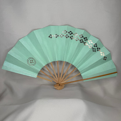 "Mint Mirage" Vintage Dance Folding Fan