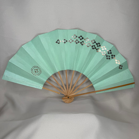 "Mint Mirage" Vintage Dance Folding Fan