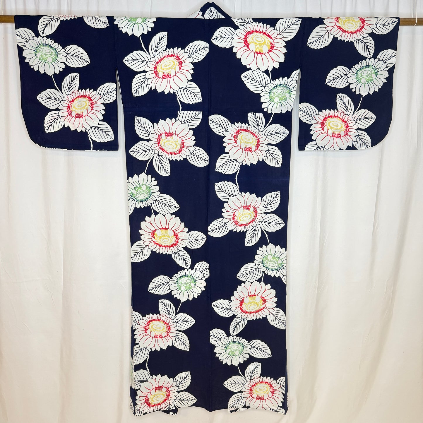 "Summer Blooms" Vintage Japanese Yukata