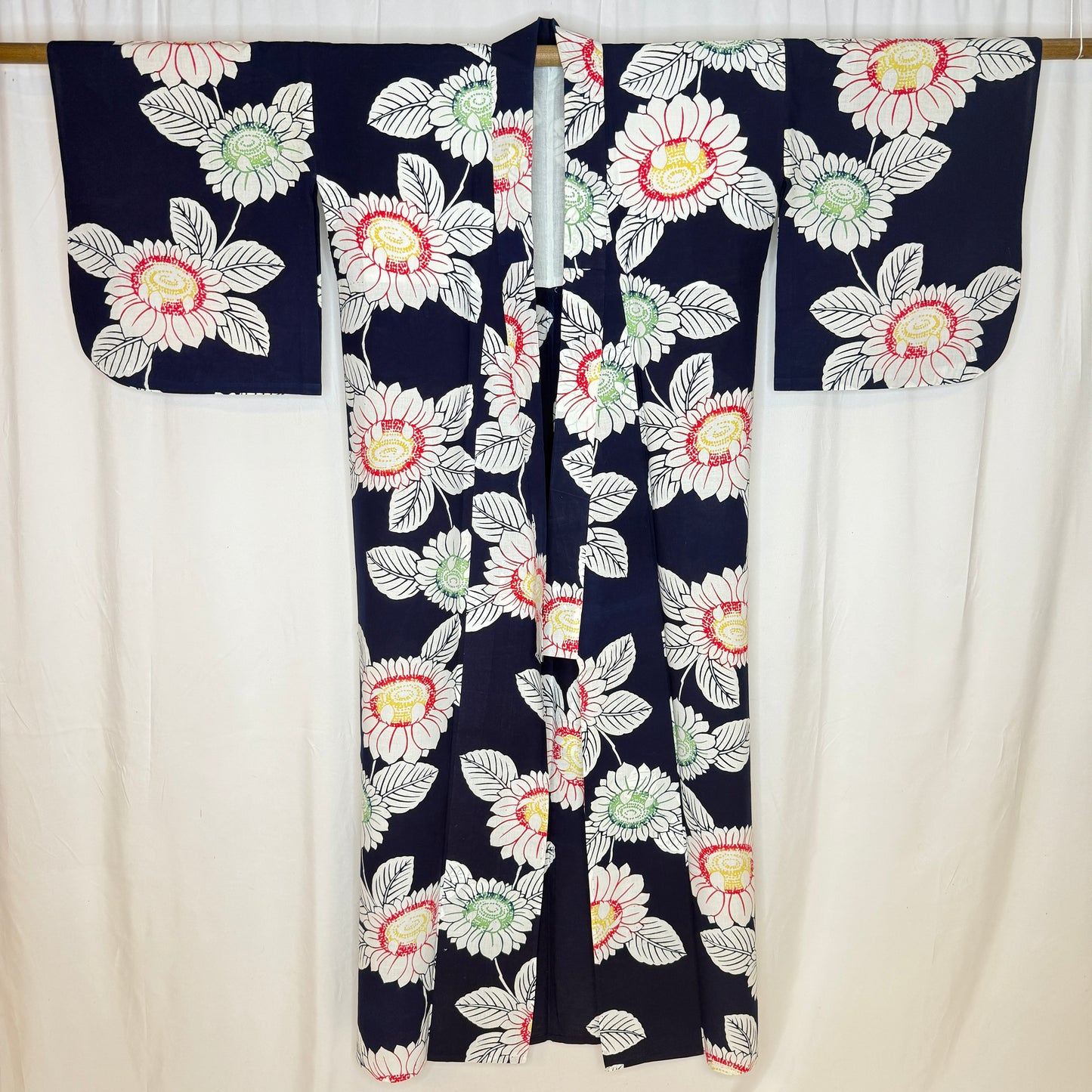 "Summer Blooms" Vintage Japanese Yukata