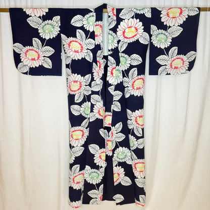 "Summer Blooms" Vintage Japanese Yukata