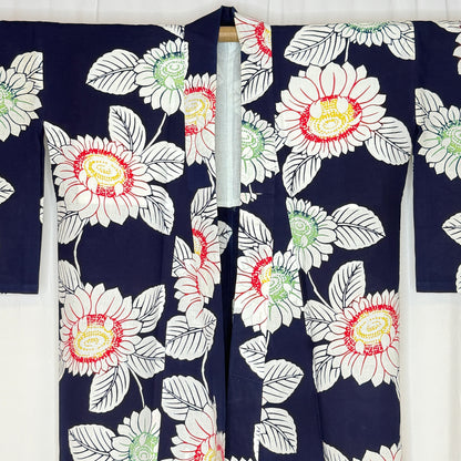 "Summer Blooms" Vintage Japanese Yukata