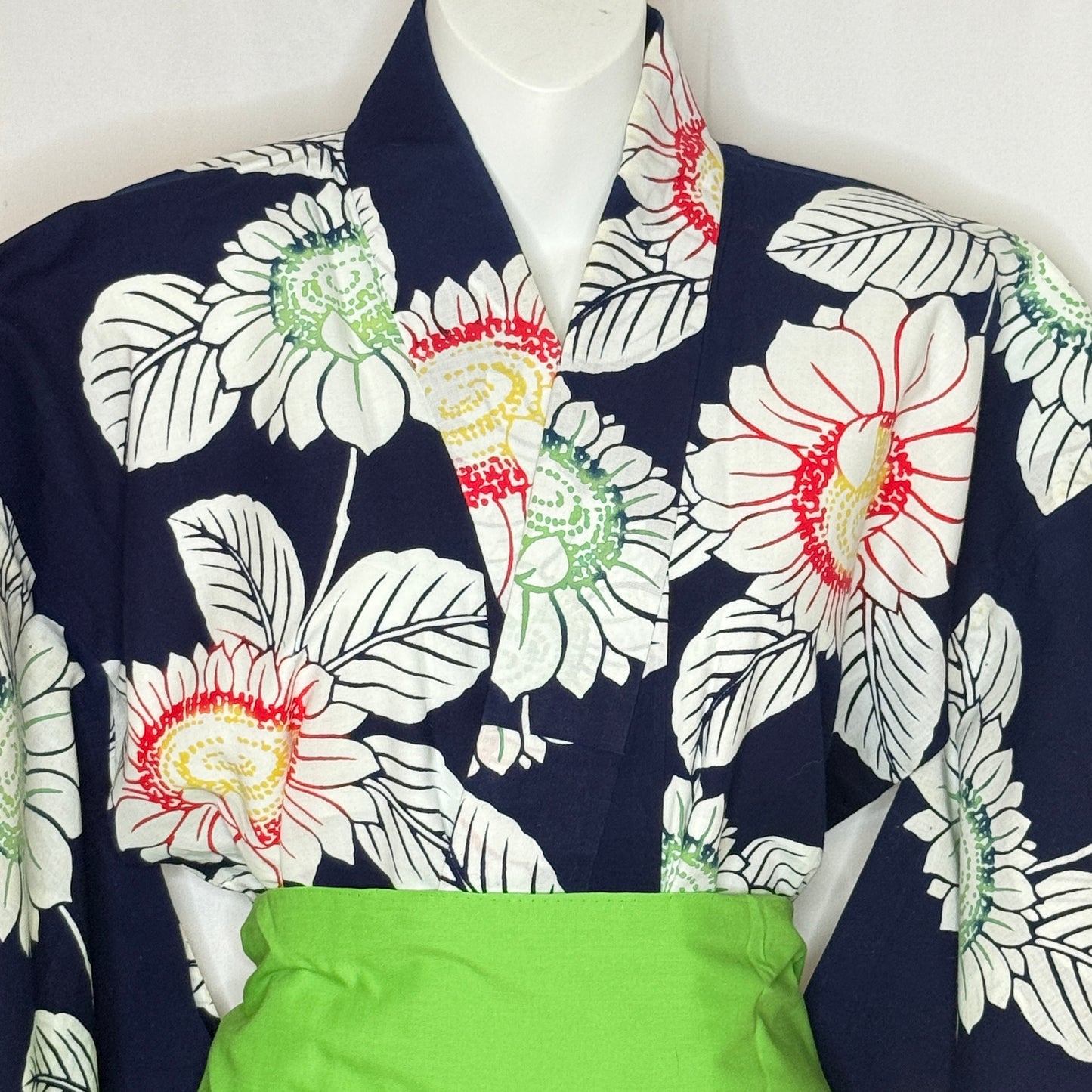 "Summer Blooms" Vintage Japanese Yukata