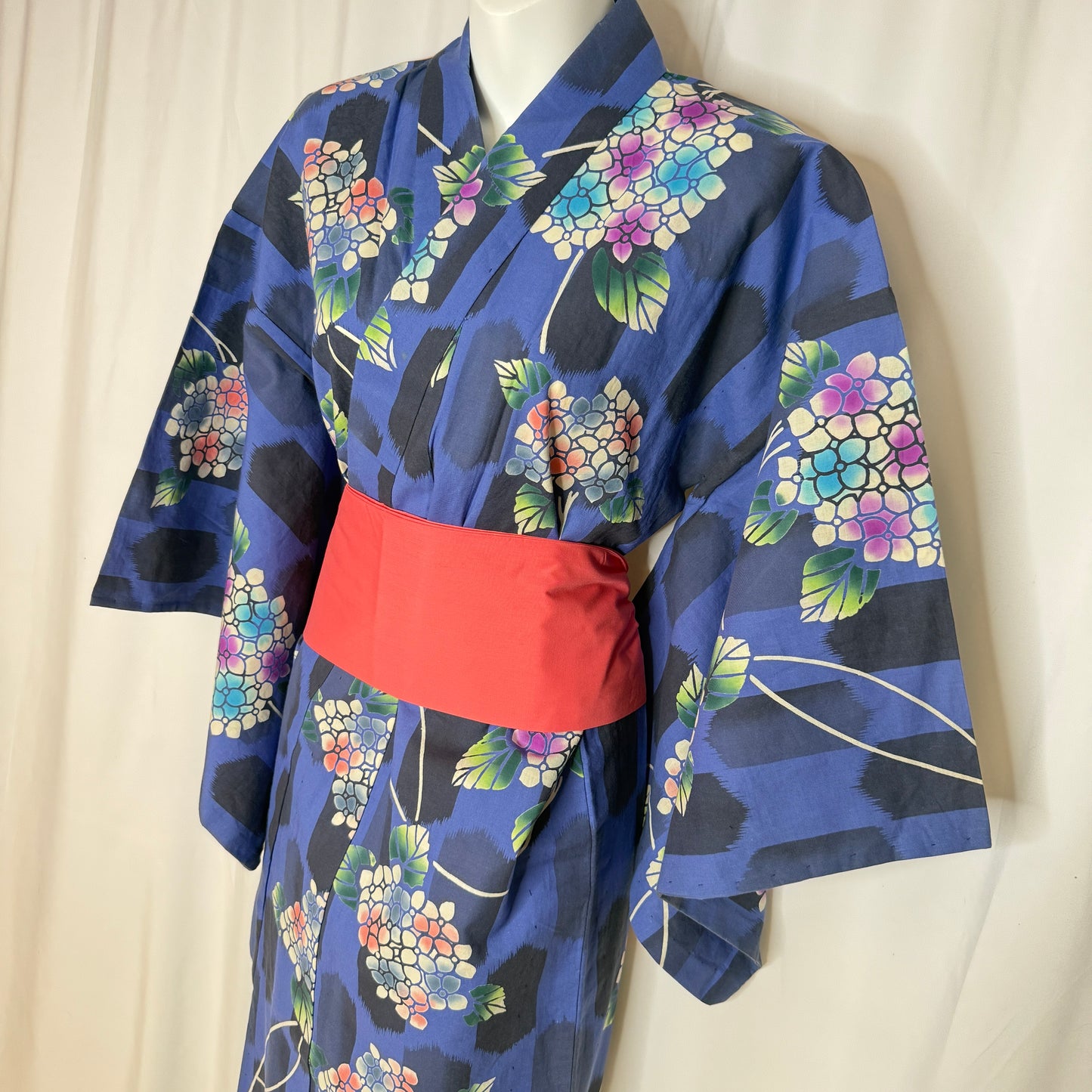 "Summer Hydrangea" Vintage Japanese Yukata