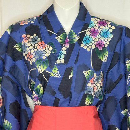 "Summer Hydrangea" Vintage Japanese Yukata
