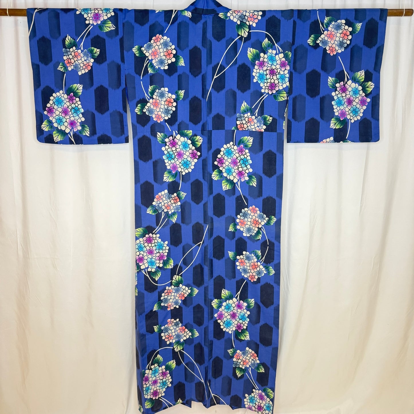 "Summer Hydrangea" Vintage Japanese Yukata