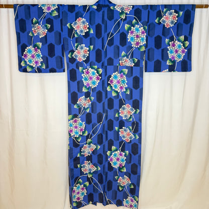 "Summer Hydrangea" Vintage Japanese Yukata