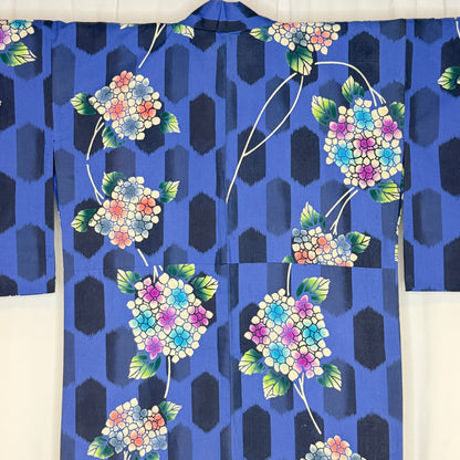 "Summer Hydrangea" Vintage Japanese Yukata