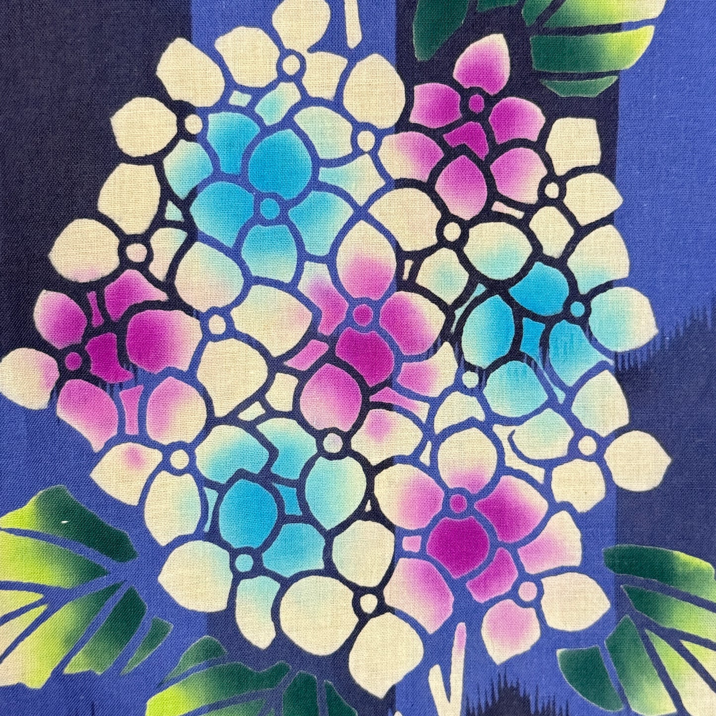 "Summer Hydrangea" Vintage Japanese Yukata