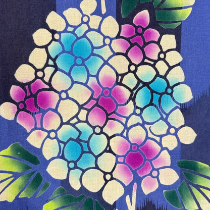 "Summer Hydrangea" Vintage Japanese Yukata