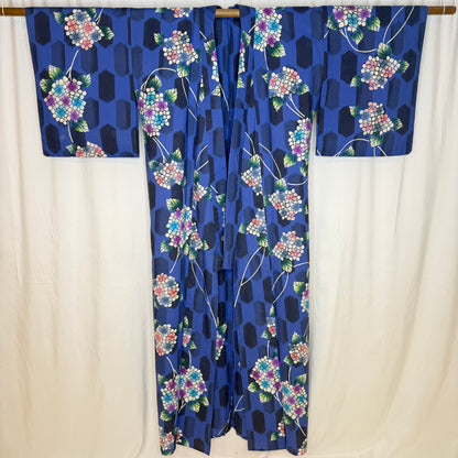 "Summer Hydrangea" Vintage Japanese Yukata
