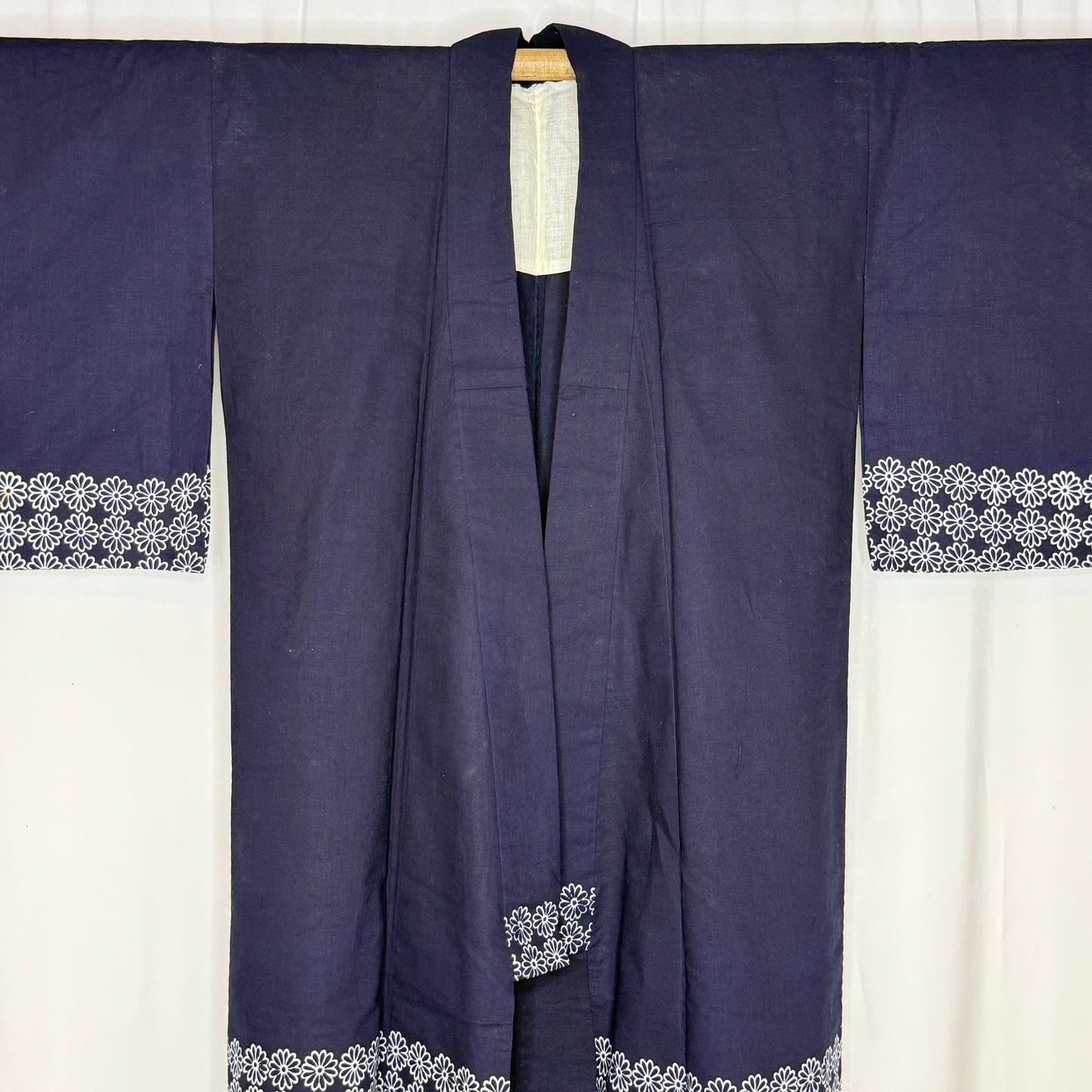 "Indigo Petals" Vintage Japanese Yukata