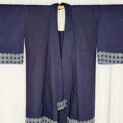 "Indigo Petals" Vintage Japanese Yukata