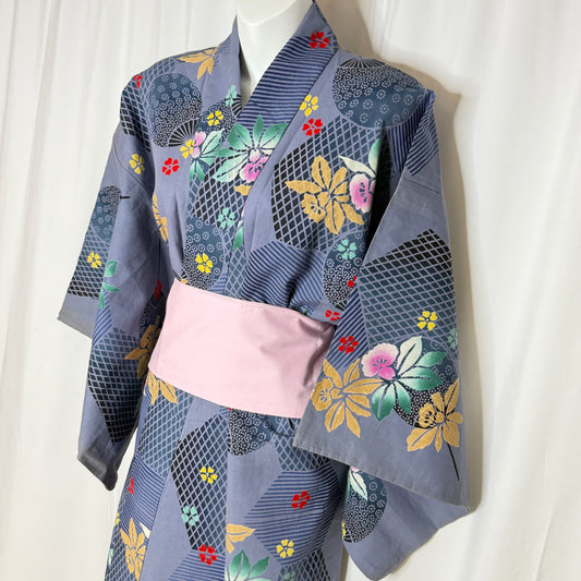 "Iris Breeze" Vintage Japanese Yukata