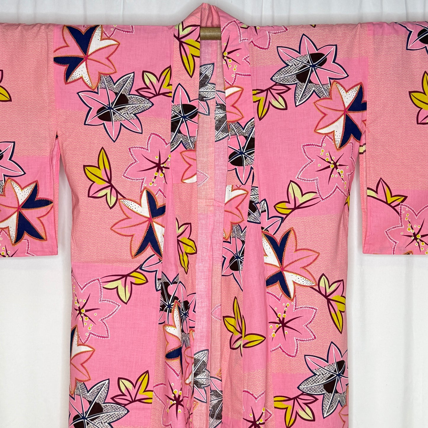 "Bubblegum Momiji" Vintage Japanese Yukata