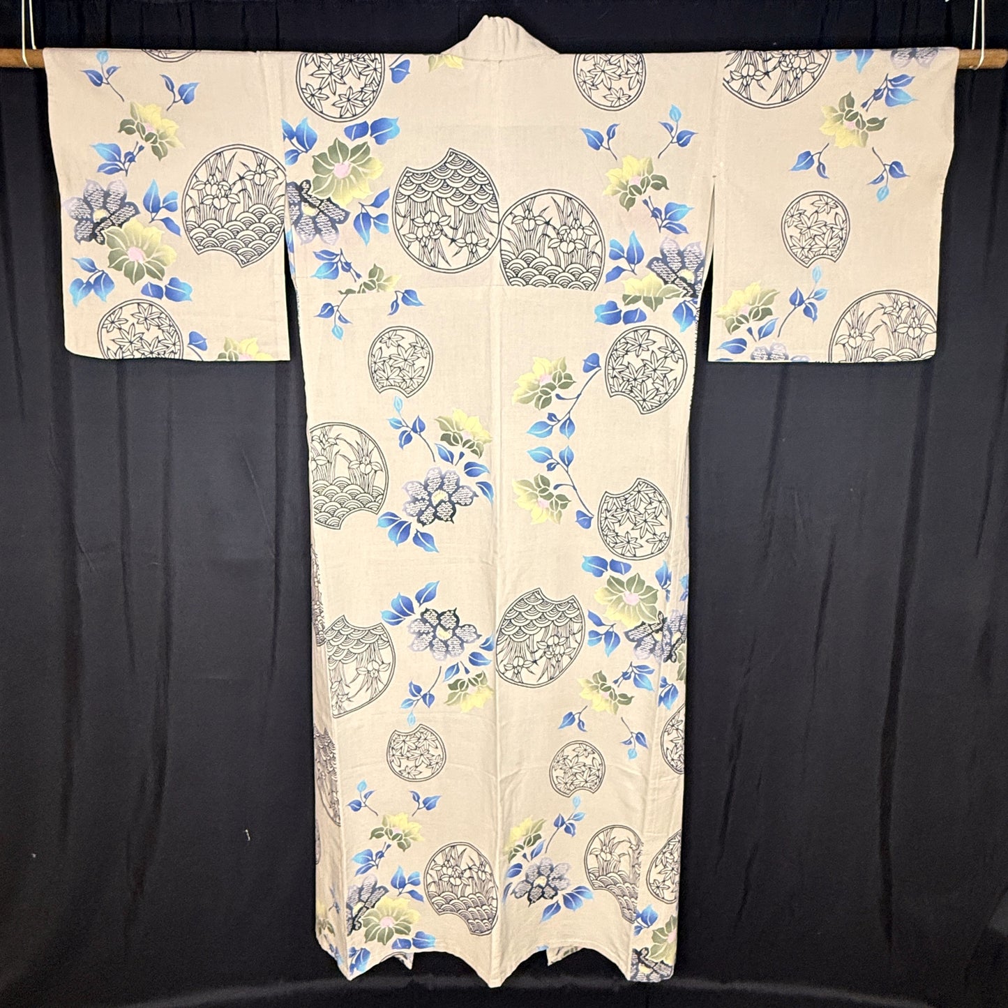 "Patterned Seasons" Vintage Japanese Yukata