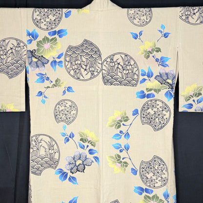 "Patterned Seasons" Vintage Japanese Yukata