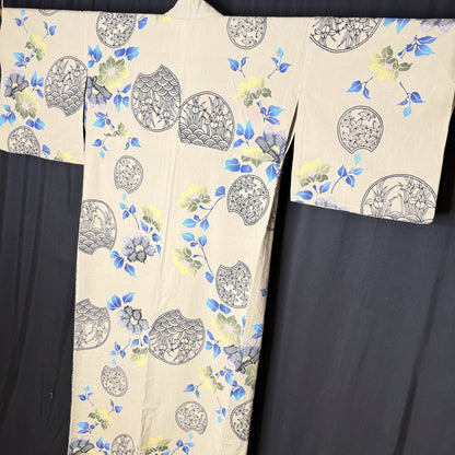 "Patterned Seasons" Vintage Japanese Yukata
