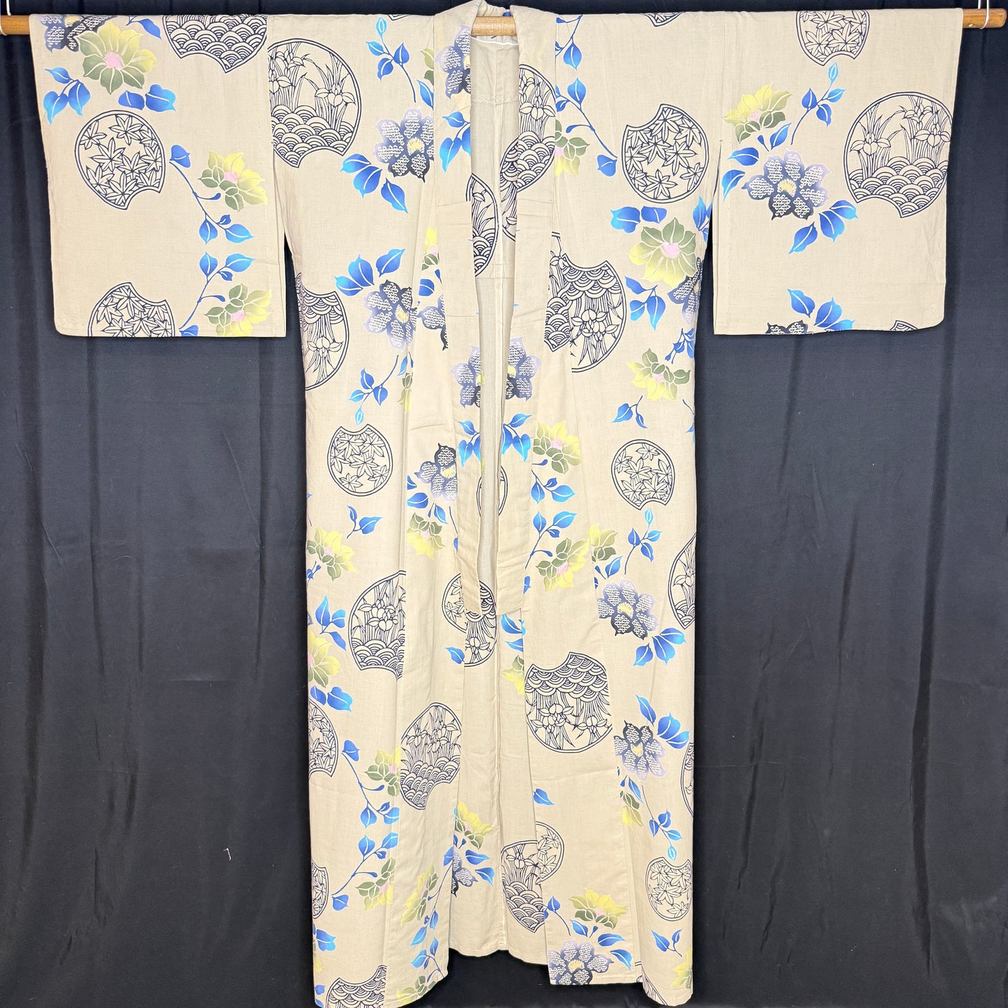 "Patterned Seasons" Vintage Japanese Yukata