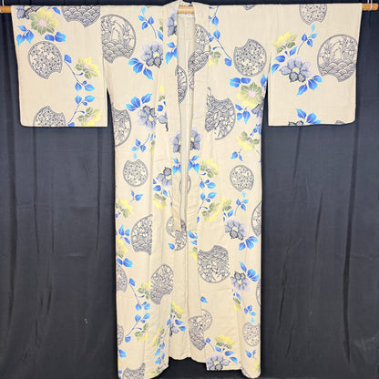 "Patterned Seasons" Vintage Japanese Yukata