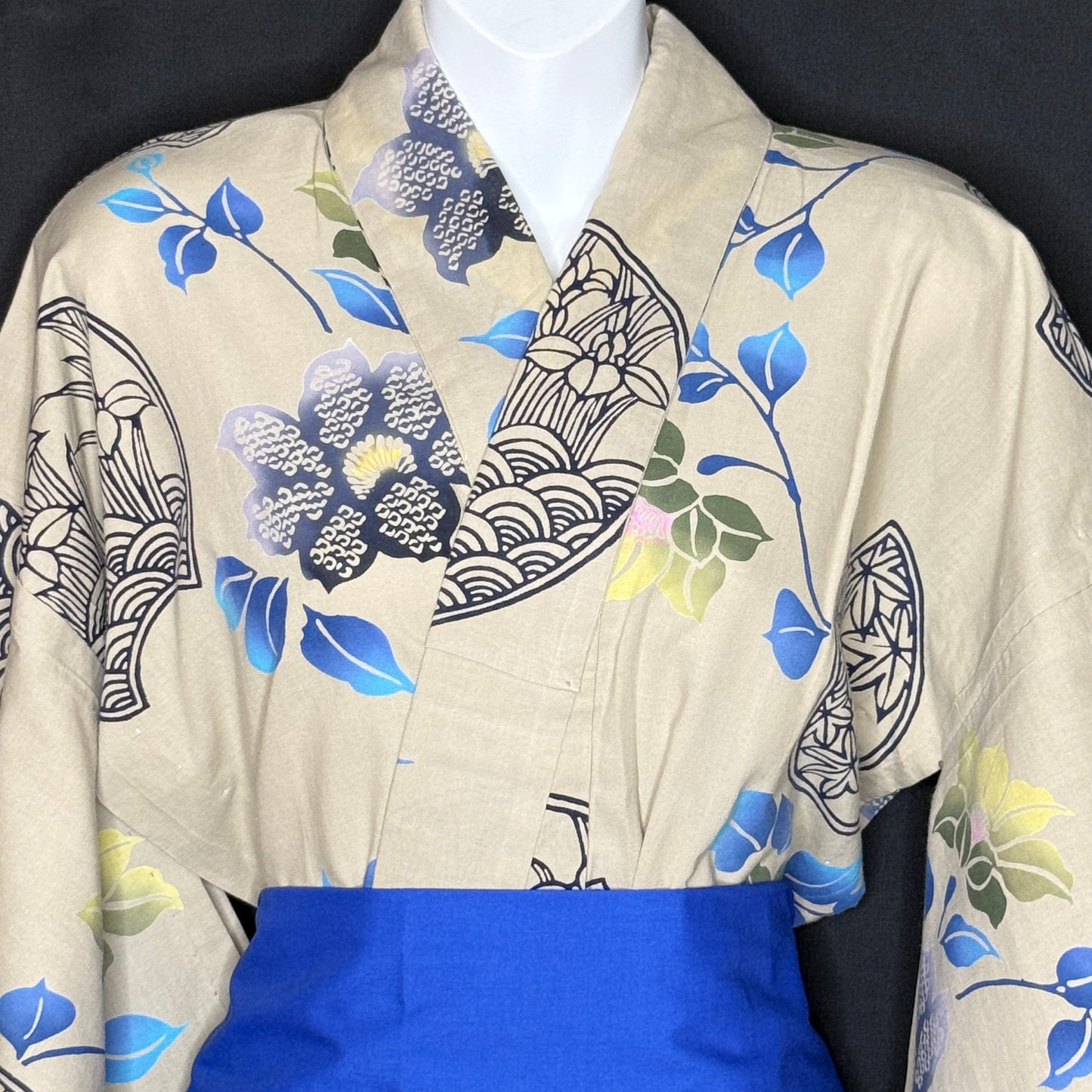 "Patterned Seasons" Vintage Japanese Yukata