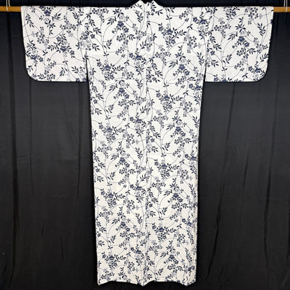 "Graceful Hagi" Vintage Japanese Yukata