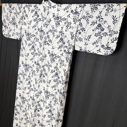 "Graceful Hagi" Vintage Japanese Yukata