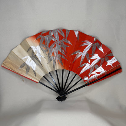 "Silver Bamboo" Vintage Dance Folding Fan