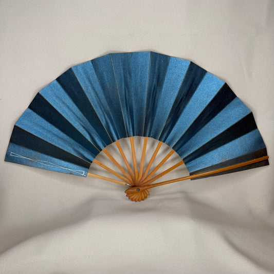 "Blue Ember" Vintage Dance Folding Fan