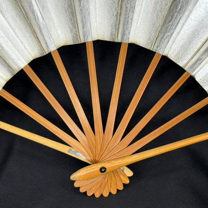 "Silver Veil" Vintage Dance Folding Fan
