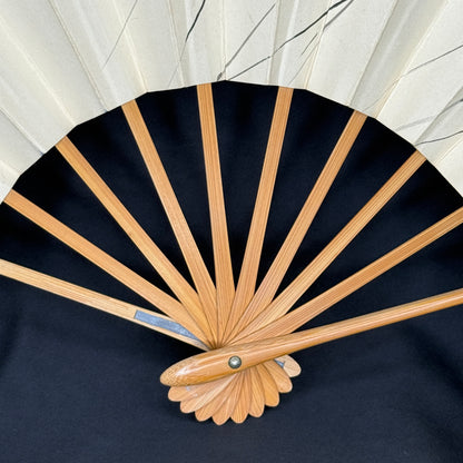"Winter Reeds" Vintage Dance Folding Fan